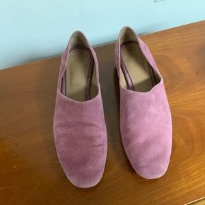 The Row Pink Suede Flats 38.5